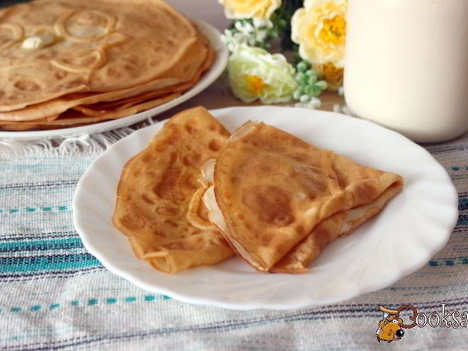 Рецепт тонких блинов на молоке и воде