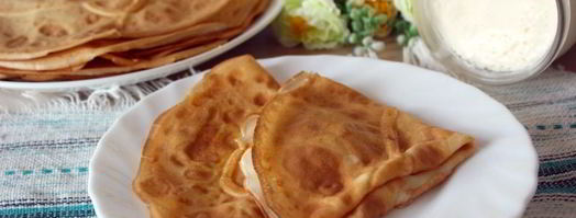 тонкие блины на молоке и воде. Шаг 9