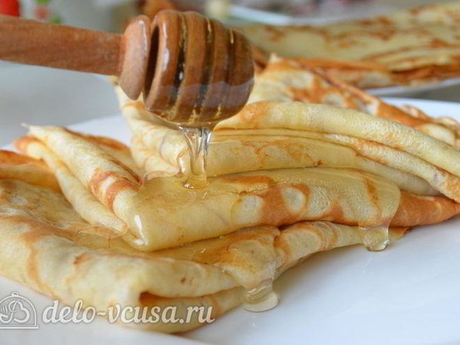 Рецепт тонких блинов на молоке