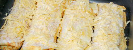 яичные блинчики с курицей и грибами. Шаг 5