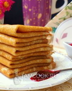 Заварные блины на кислом молоке