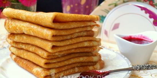 Заварные блины на кислом молоке