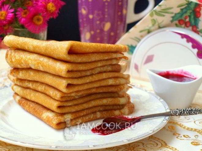 Рецепт заварных блинов на кислом молоке