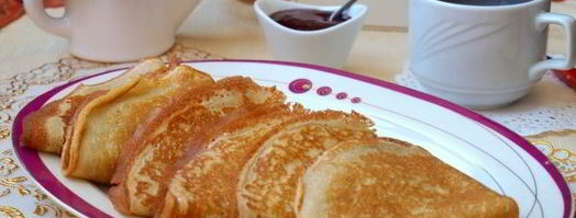 заварные блины на кислом молоке. Шаг 14