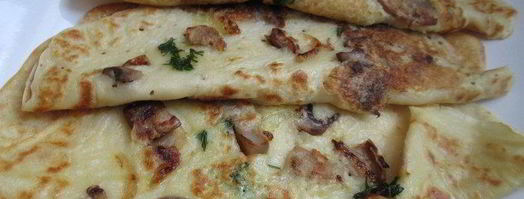 заварные блины с грибным припеком. Шаг 7