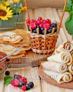 Заварные творожные блины