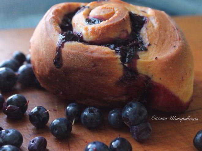 Рецепт булочек с голубикой