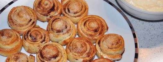 булочки с корицей и сливочной заливкой. Шаг 4