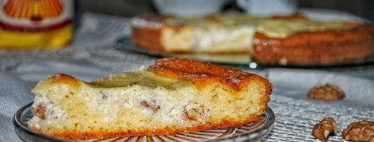 быстрая ватрушка с творогом и карамельным соусом. Шаг 9