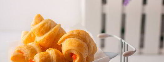 мини-круассаны с копченой форелью. Шаг 6