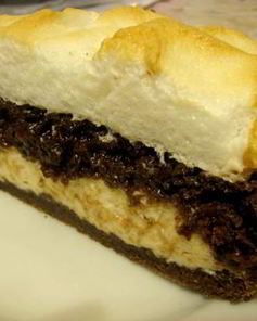 Шоколадная королевская ватрушка в белковой шапке