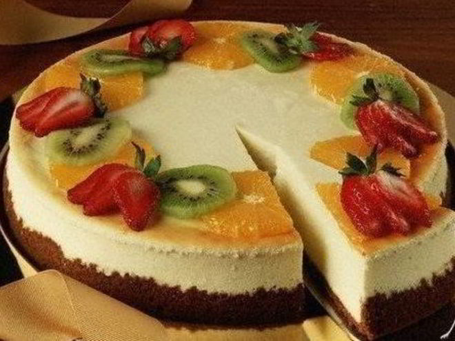 Рецепт английского чизкейка с изюмом и фруктами