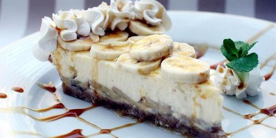 Банановый чизкейк с карамелью