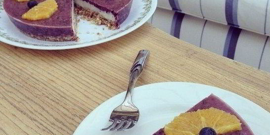 Черничный чизкейк с орехами