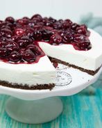 Чизкейк без выпечки с вишней