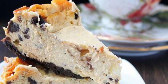 Чизкейк из ряженки с печеньем