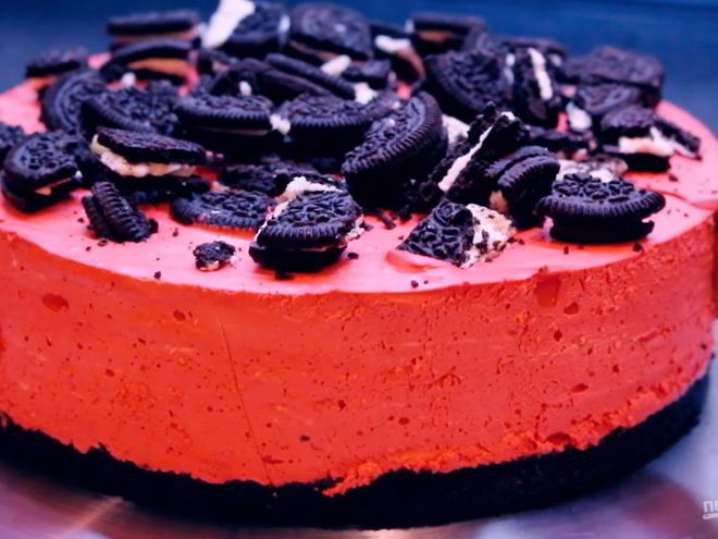 Рецепт чизкейка красного бархат с орео