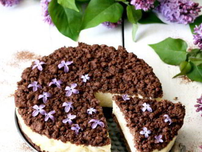 Рецепт чизкейка с шоколадной крошкой