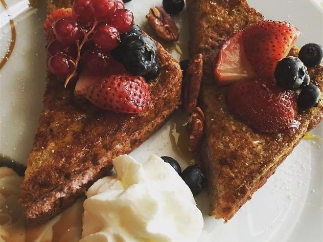 Рецепт гренков малиновый чизкейк