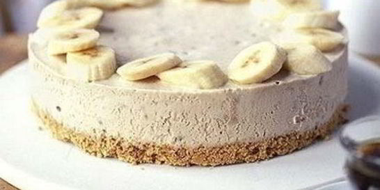 Легкий банановый чизкейк с творогом