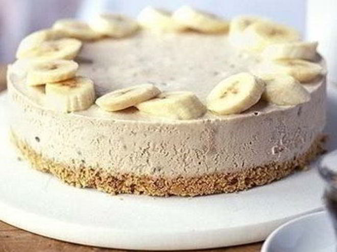 Рецепт легкого бананового чизкейка с творогом
