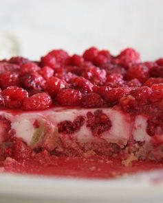 Малиновый чизкейк с творогом