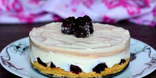 Полосатый чизкейк на овсяной основе