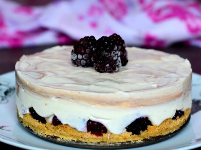 Рецепт полосатого чизкейка на овсяной основе