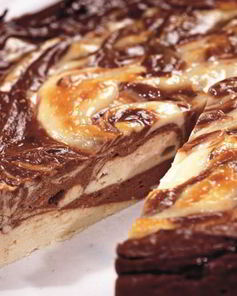 Шоколадный мраморный чизкейк