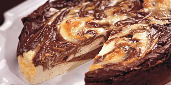 Шоколадный мраморный чизкейк