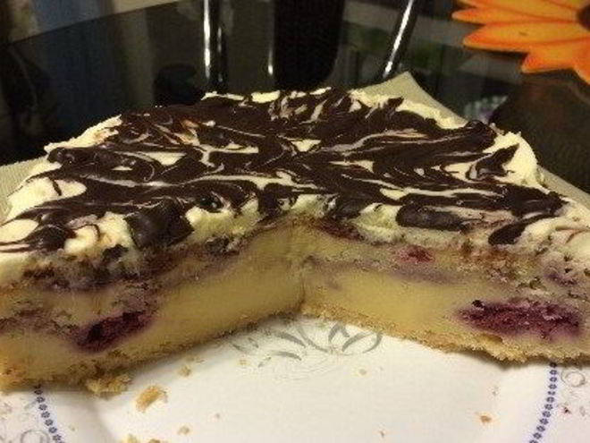 Рецепт творожного чизкейка с малиной