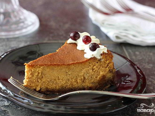 Рецепт тыквенного чизкейка с корицей