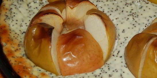 Яблочно-творожный чизкейк с маком