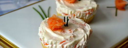 закусочные мини-чизкейки со слабосоленой семгой. Шаг 12