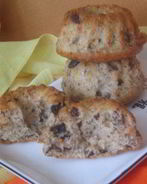 Банановый кекс с орехами, шоколадом и корицей