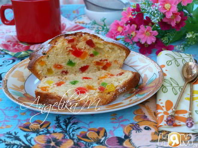 Рецепт кекса на сметане с цукатами