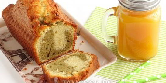 Кекс с чаем матча и белым шоколадом