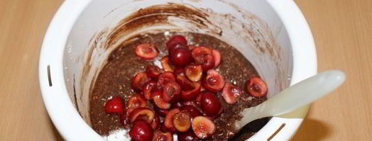 кекс с черемуховой мукой и черешней. Шаг 5