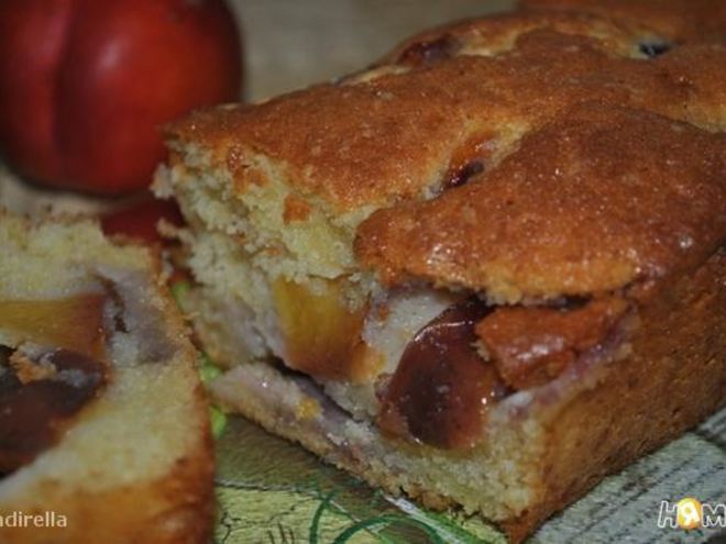 Рецепт кекса с карамелизированными нектаринами