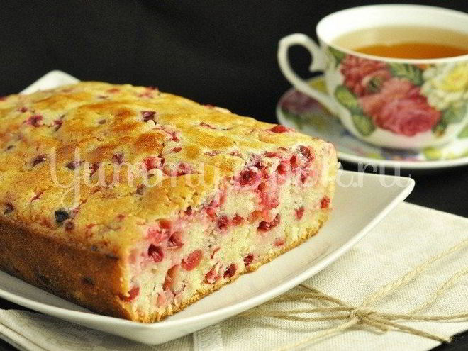 Рецепт кекса с клюквой