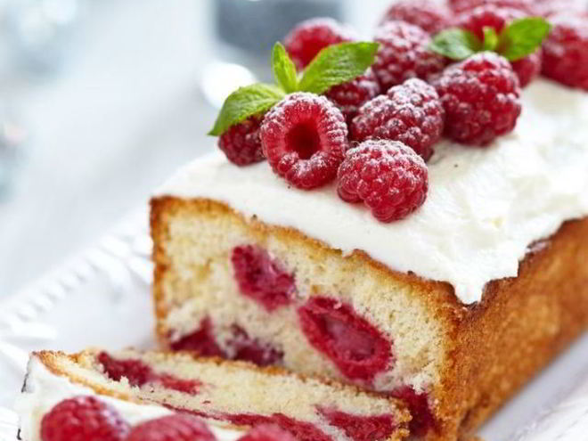 Рецепт кекса с малиной