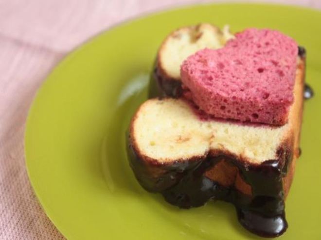 Рецепт кекса с сердечком внутри