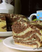 Кекс зебра классический в мультиварке