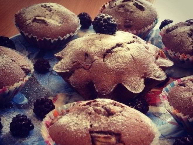 Рецепт кексов из какао с шоколадной сердцевиной