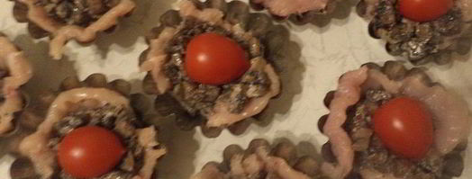 кексы из куриного филе с шампиньонами и сулугуни. Шаг 7