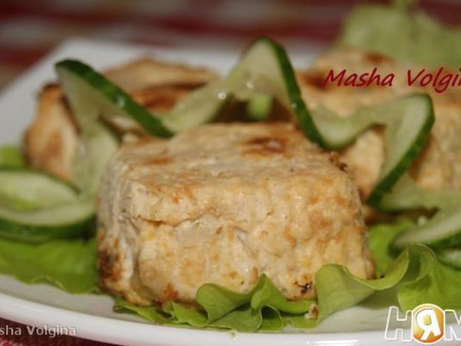 Рецепт кексов удивительных с творогом, курицей и яблоком