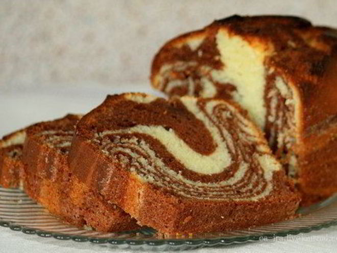 Рецепт мраморного кекса в духовке