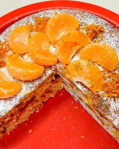 Рождественский кекс с мандаринами в мультиварке