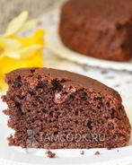 Шоколадный кекс на кефире без яиц