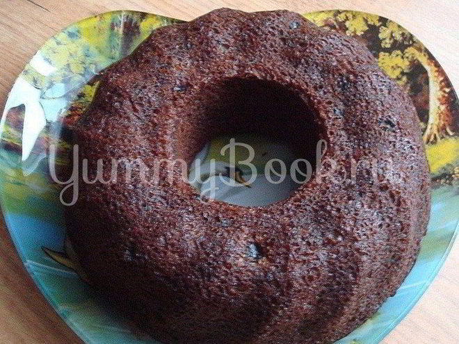 Рецепт шоколадного кекса с яблоком и изюмом